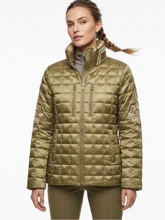 Bogner Jackets & Blazers - Bogner Goan Thylmann Embroidered Goose Down Puffer Jacket Gold Size 10